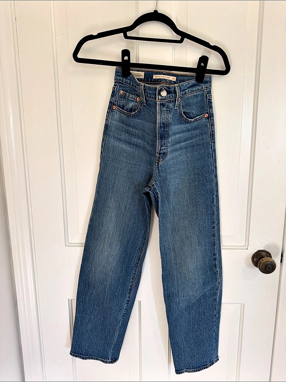 Levi's Ribcage Straight Ankle Jeans Blue Waist 23